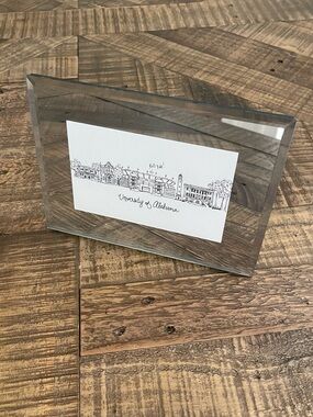Clear Glass Photo Frame with University of Alabama Print - Clear